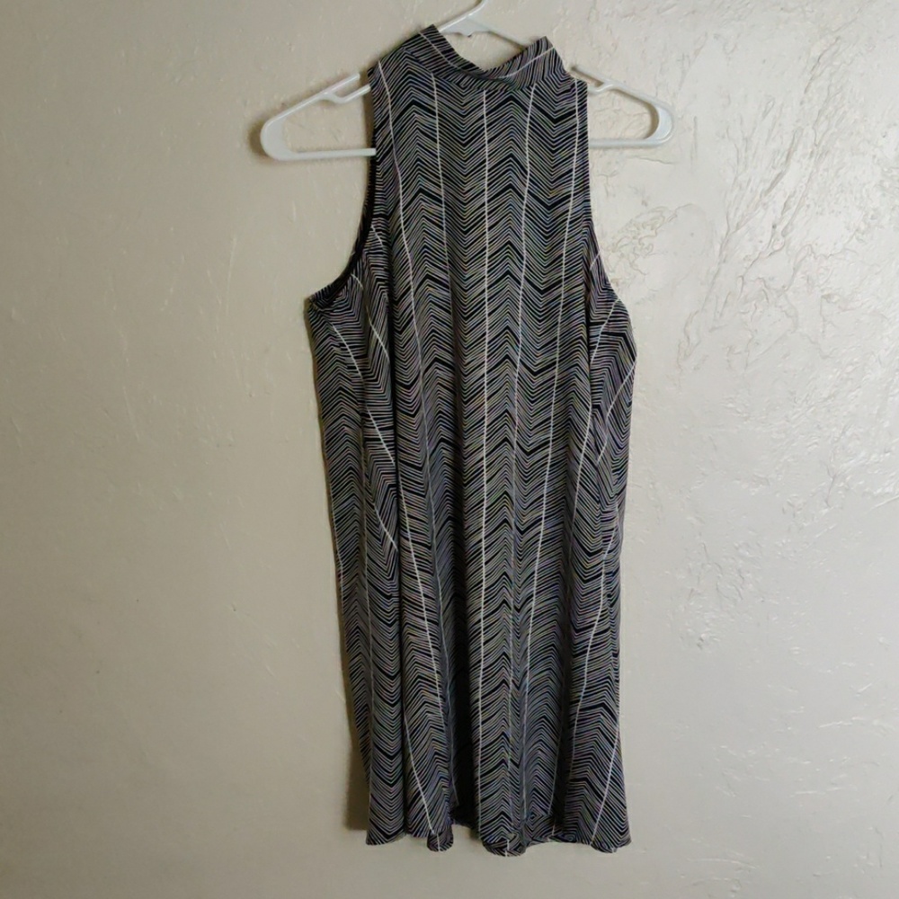 Mock Neck Tie Dress
